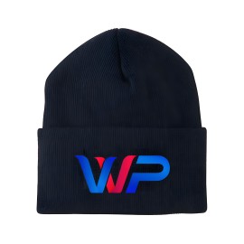 Knit Cuff Beanie with Custom Embroidery